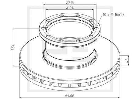 PE AUTOMOTIVE Jarrulevy 056.102-00A